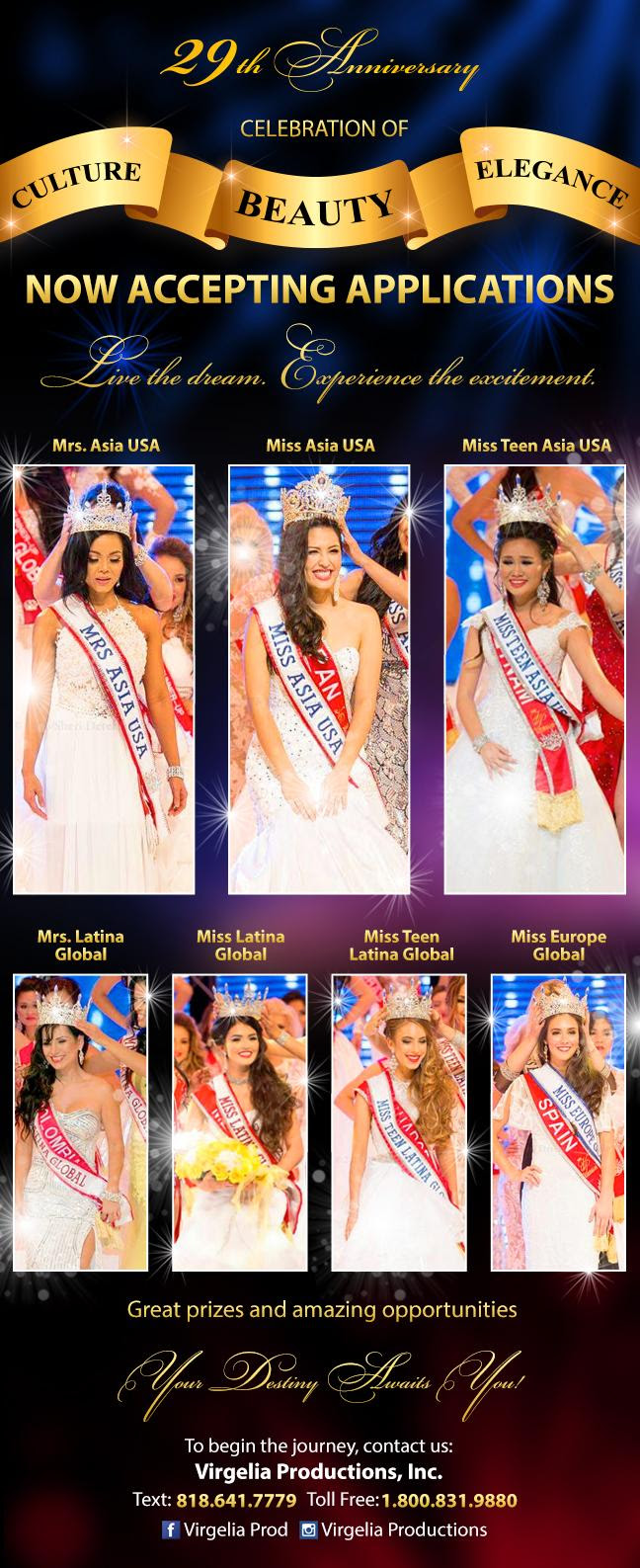 2017 Miss Asia USA & Miss Latina Global Pageant Enrollment