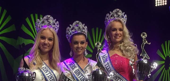 Miss Continents Brooke Murray, Mrs. Continents Jess Turnen, Miss Teen Continents Madison Croft (left-right)